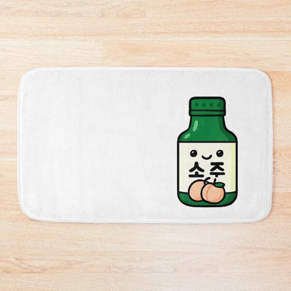 Item preview, Kawaii Soju Bottle Peach – Cute illustration of the popular Korean drink designed and sold by Hallyu Bubble.