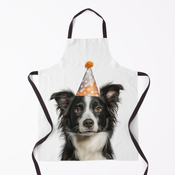 Item preview, Cute Border Collie dog with Party Hat Birthday Celebration designed and sold by LazyOwlStore.