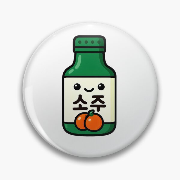 Item preview, Copy of Kawaii Soju Bottle Orange – Cute illustration of the popular Korean drink designed and sold by Hallyu Bubble.