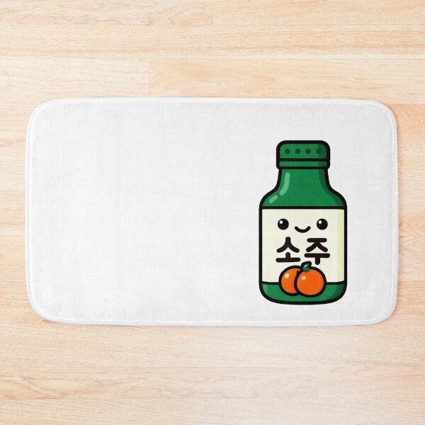 Item preview, Copy of Kawaii Soju Bottle Orange – Cute illustration of the popular Korean drink designed and sold by Hallyu Bubble.