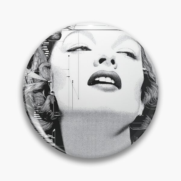 Item preview, Cyber-Noir Diva – Glitched Marilyn-Inspired Futuristic Portrait designed and sold by Retrocranio.