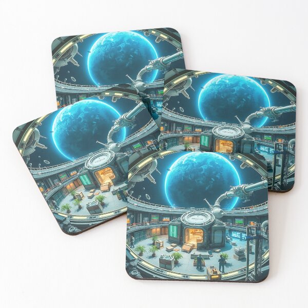 Item preview, Space station in the asteroid belt, 2070 designed and sold by Zazeyy.