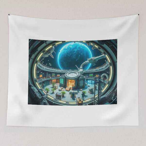 Item preview, Space station in the asteroid belt, 2070 designed and sold by Zazeyy.