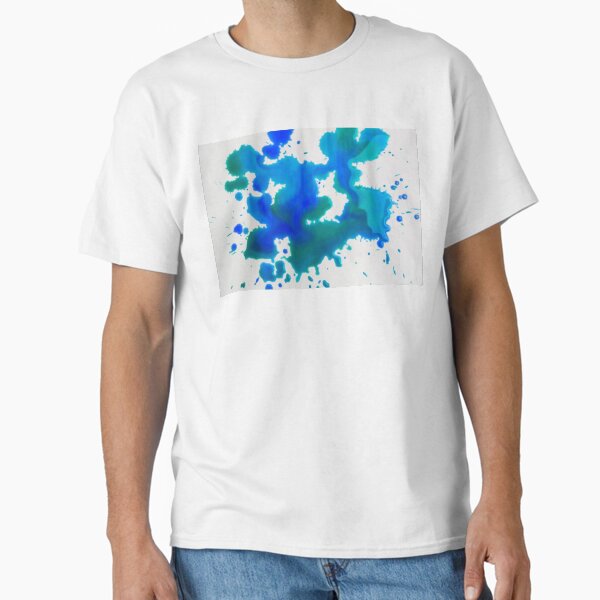 Item preview, Paint Splatter watercolor Background Art Texture - Blue, green and white designed and sold by MTShoppingLine.