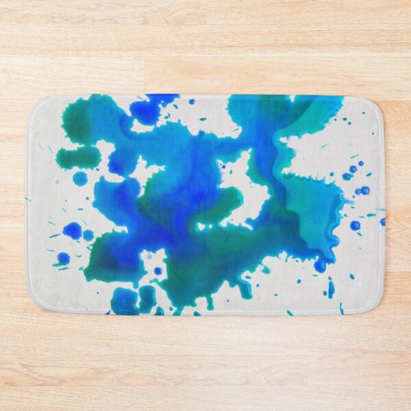 Artikelvorschau, Paint Splatter Aquarell Hintergrund Kunst Textur - Blau, Grün und Weiß entworfen und verkauft von MTShoppingLine.
