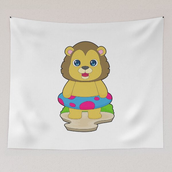 Item preview, Lion Swimming Lifebuoy designed and sold by Snabdesign84.