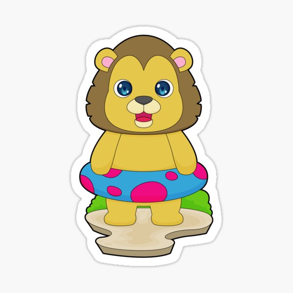 Item preview, Lion Swimming Lifebuoy designed and sold by Snabdesign84.