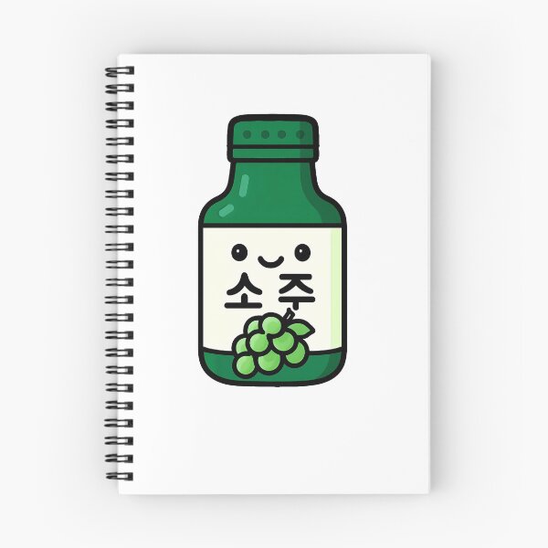 Item preview, Kawaii Soju Bottle Green Grape – Cute illustration of the popular Korean drink designed and sold by Hallyu Bubble.