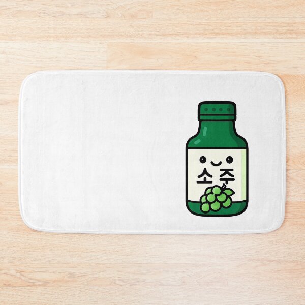 Item preview, Kawaii Soju Bottle Green Grape – Cute illustration of the popular Korean drink designed and sold by Hallyu Bubble.