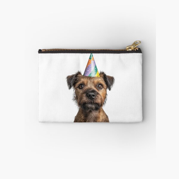 Item preview, Cute Border Terrier dog with Party Hat Birthday Celebration designed and sold by LazyOwlStore.