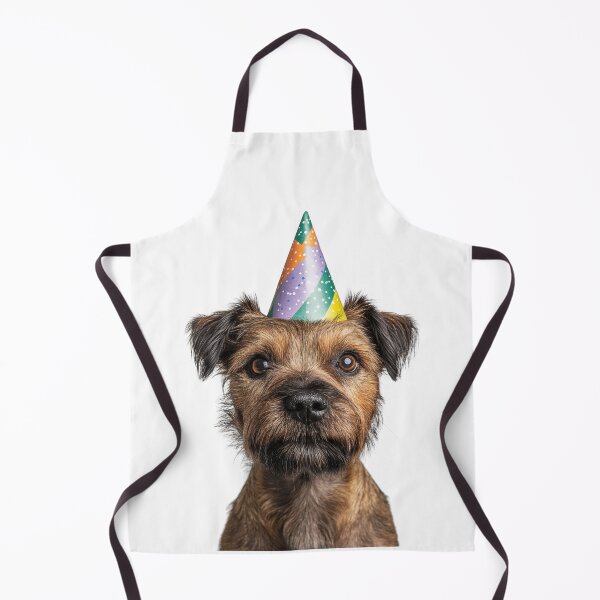 Item preview, Cute Border Terrier dog with Party Hat Birthday Celebration designed and sold by LazyOwlStore.