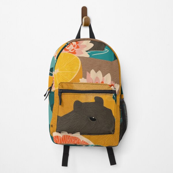 Item preview, Capybaras in Citrus Paradise – Whimsical Fruit Bath Illustration designed and sold by Retrocranio.