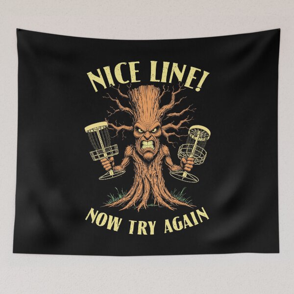 Item preview, Funny Disc Golf Basket Guardian Tree Nice Line Try Again designed and sold by GrandeDuc.