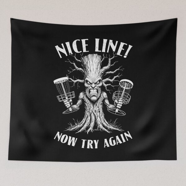 Item preview, Funny Disc Golf Basket Guardian Tree Nice Line Try Again designed and sold by GrandeDuc.