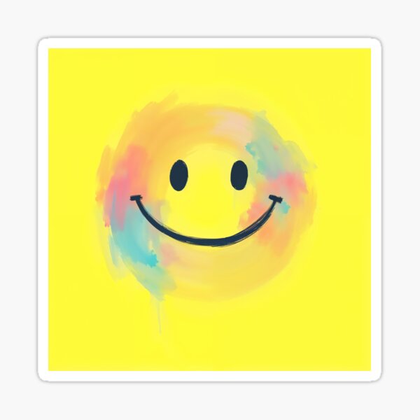 Item preview, Colorful Watercolor Smiley Face | Cheerful Artistic Expression designed and sold by NovaProArt.