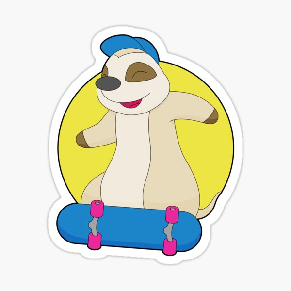 Item preview, Meerkat Skater Skateboard designed and sold by Snabdesign84.