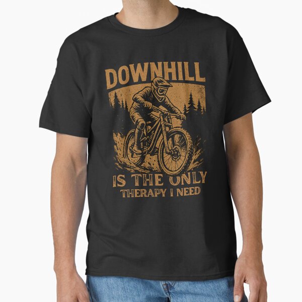 Item preview, Downhill Is the Only Therapy I Need – Vintage MTB Design for Mountain Bikers, Trail Riders & Extreme Cycling Fans designed and sold by BMLprint ⭐⭐⭐⭐⭐.