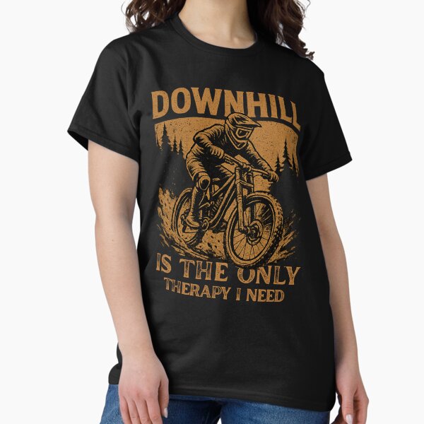Item preview, Downhill Is the Only Therapy I Need – Vintage MTB Design for Mountain Bikers, Trail Riders & Extreme Cycling Fans designed and sold by BMLprint ⭐⭐⭐⭐⭐.