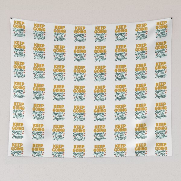 Item preview, Keep Going Ignore the Haters | Retro Empowerment Quote designed and sold by Radgraphic.