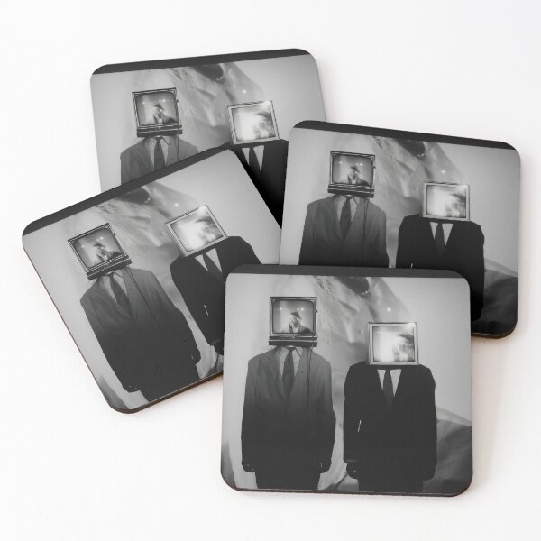 Item preview, TV-Headed Dystopia – Surreal Men in Suits with Screens for Faces designed and sold by Retrocranio.
