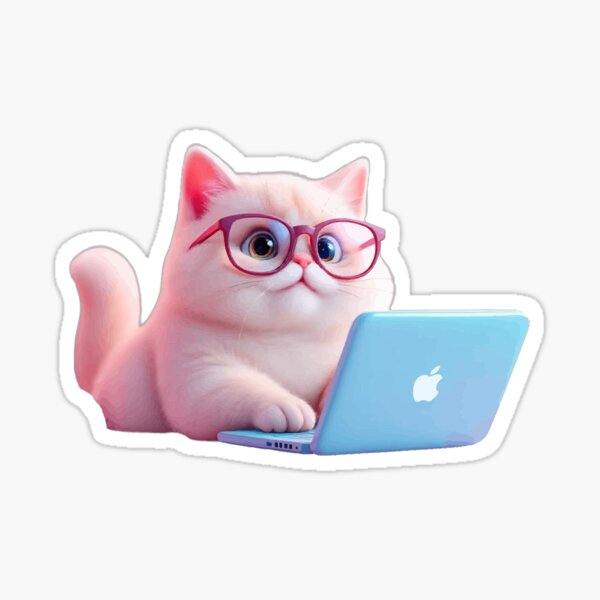 Item preview, Cute & Nerdy Series: Kitty - 1 designed and sold by DigitalNine.
