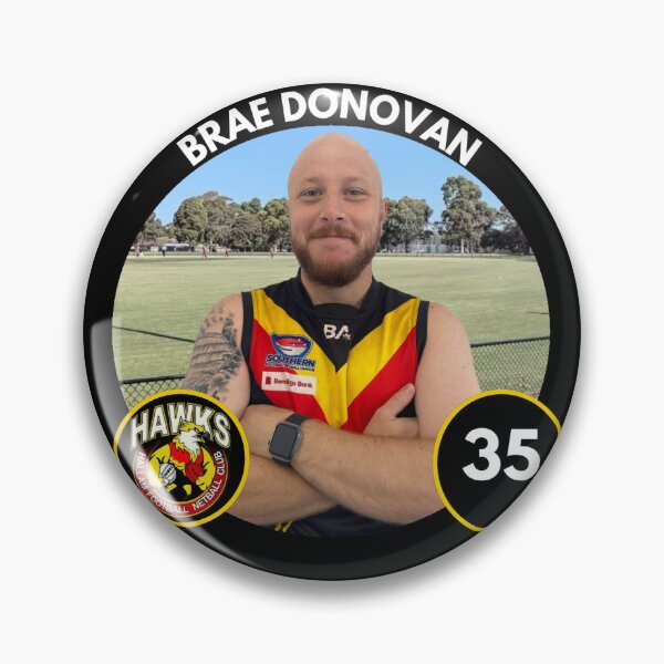 Item preview, Player Badge - #35 - Brae Donovan designed and sold by HallamHawks.