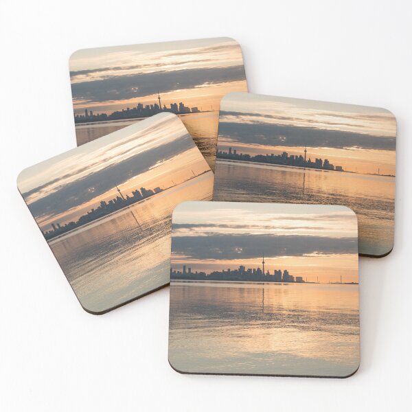 Item preview, Toronto Skyline Silhouette in Gold and Gray designed and sold by Georgia Mizuleva.
