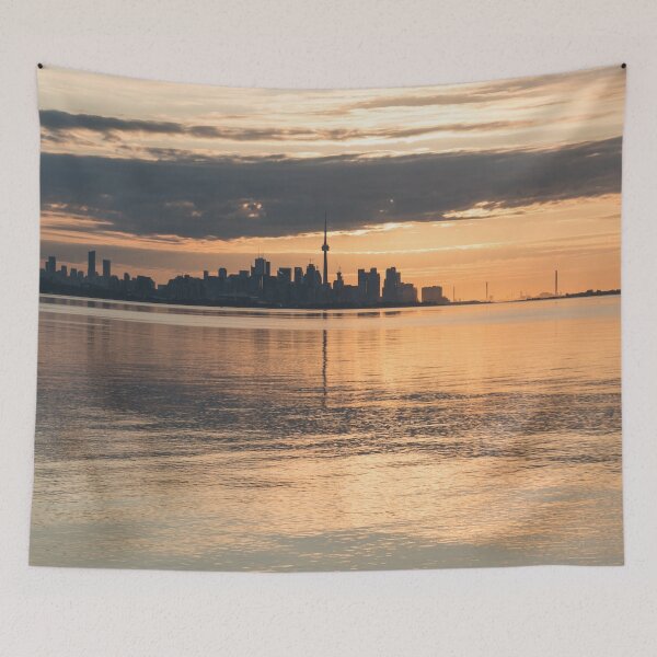 Item preview, Toronto Skyline Silhouette in Gold and Gray designed and sold by Georgia Mizuleva.