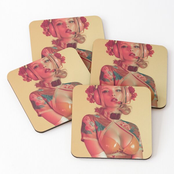 Item preview, Mecha Geisha Commander – Retro-Futuristic Pin-Up with Headset designed and sold by Retrocranio.