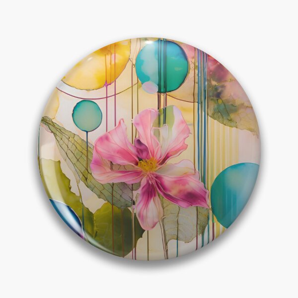 Item preview, Colorful leaf texture,  pink blue yellow pattern, leaf pattern, pink stone, abstracitive designed and sold by KolorellaS.