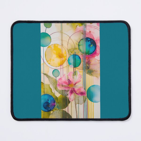 Item preview, Colorful leaf texture, pink blue yellow pattern, leaf pattern, pink stone, abstracitive designed and sold by KolorellaS.