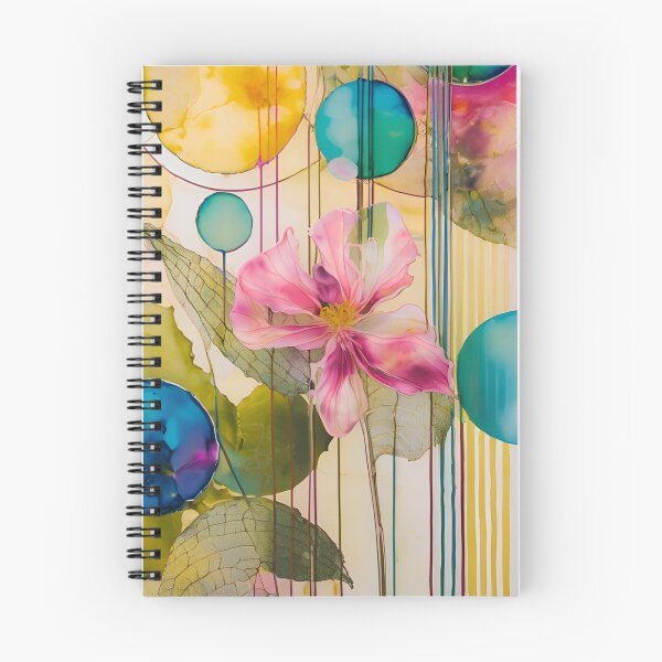Item preview, Colorful leaf texture,  pink blue yellow pattern, leaf pattern, pink stone, abstracitive designed and sold by KolorellaS.