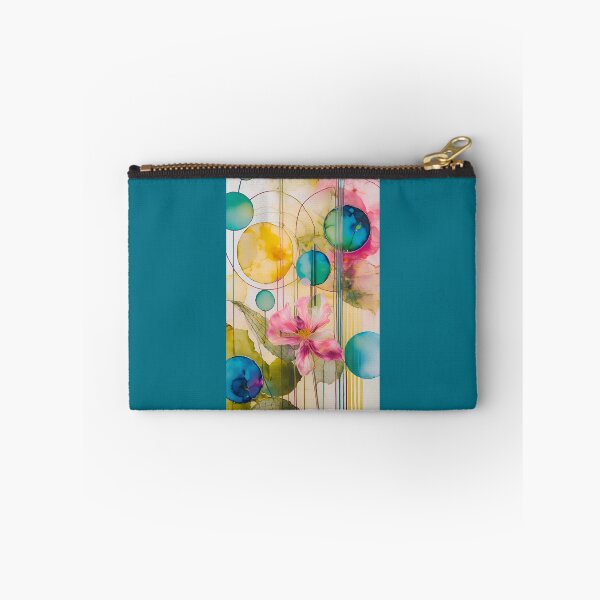 Item preview, Colorful leaf texture,  pink blue yellow pattern, leaf pattern, pink stone, abstracitive designed and sold by KolorellaS.