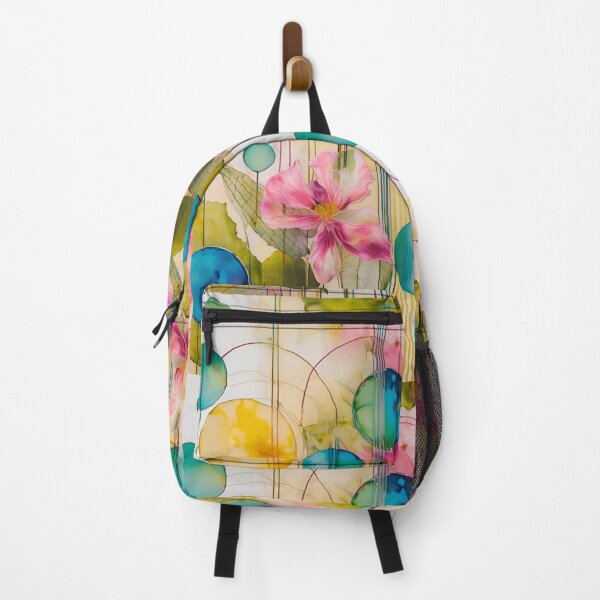 Item preview, Colorful leaf texture,  pink blue yellow pattern, leaf pattern, pink stone, abstracitive designed and sold by KolorellaS.