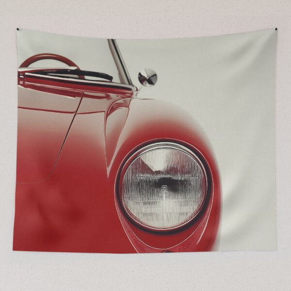 Item preview, Classic Red Roadster – Vintage Sports Car Minimalist Close-Up designed and sold by Retrocranio.