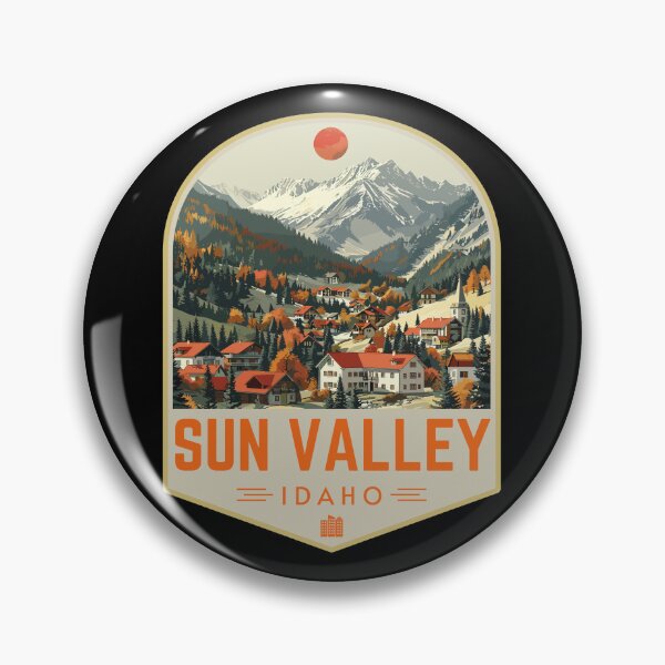 Item preview, Sun Valley in Idaho, USA Retro Travel Art Emblem designed and sold by MaateoDesign.