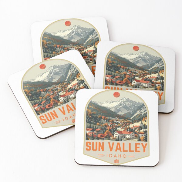 Item preview, Sun Valley in Idaho, USA Retro Travel Art Emblem designed and sold by MaateoDesign.