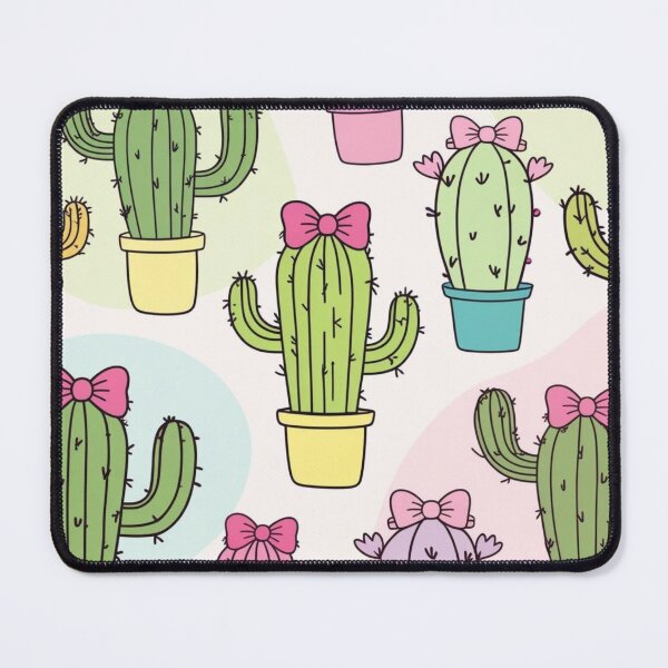 Item preview, Rainbow cactus with pink bow in pastel designed and sold by HoneyBlizz.