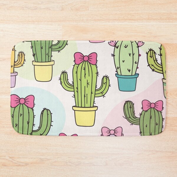 Item preview, Rainbow cactus with pink bow in pastel designed and sold by HoneyBlizz.