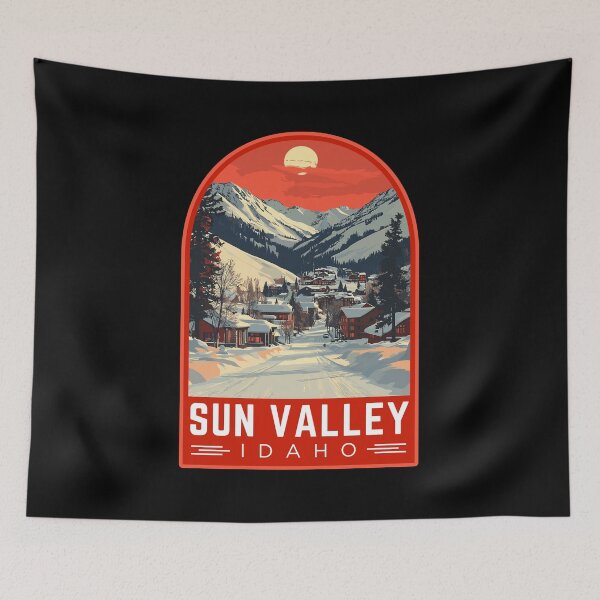 Item preview, Sun Valley, Idaho USA Vintage Travel Art Emblem designed and sold by MaateoDesign.
