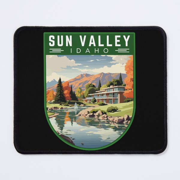 Item preview, Sun Valley in Idaho, USA Vintage Travel Art Badge designed and sold by MaateoDesign.