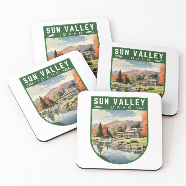 Item preview, Sun Valley in Idaho, USA Vintage Travel Art Badge designed and sold by MaateoDesign.