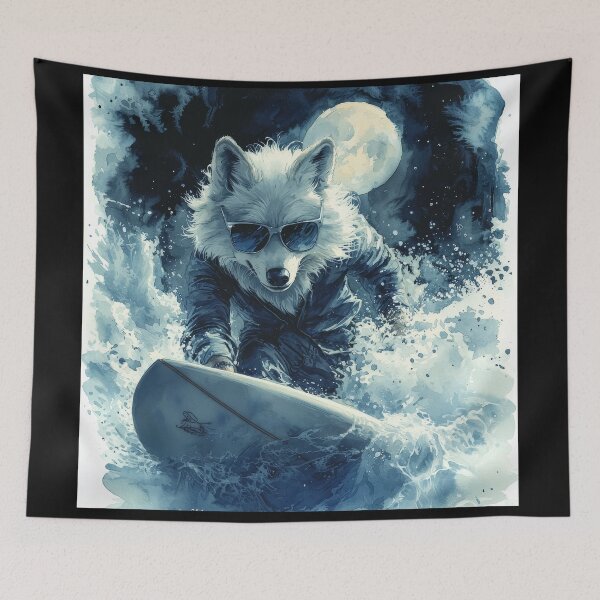 Item preview, Howl & Surf – Night Edition designed and sold by Daagath.