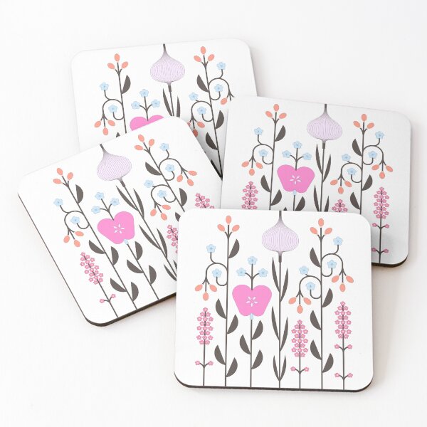 Item preview, geometric vintage flowers designed and sold by Wildwind-style.