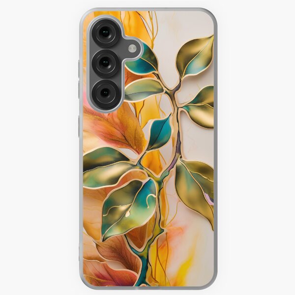Item preview,  Colorful leaf texture,  gold  blue yellow pattern, leaf pattern, colorful stone, abstracitive leaf, gold leaf designed and sold by KolorellaS.