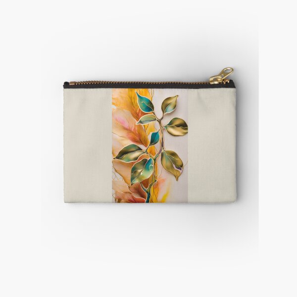 Item preview,  Colorful leaf texture,  gold  blue yellow pattern, leaf pattern, colorful stone, abstracitive leaf, gold leaf designed and sold by KolorellaS.