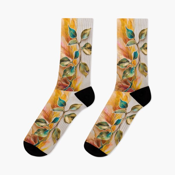 Item preview,  Colorful leaf texture,  gold  blue yellow pattern, leaf pattern, colorful stone, abstracitive leaf, gold leaf designed and sold by KolorellaS.