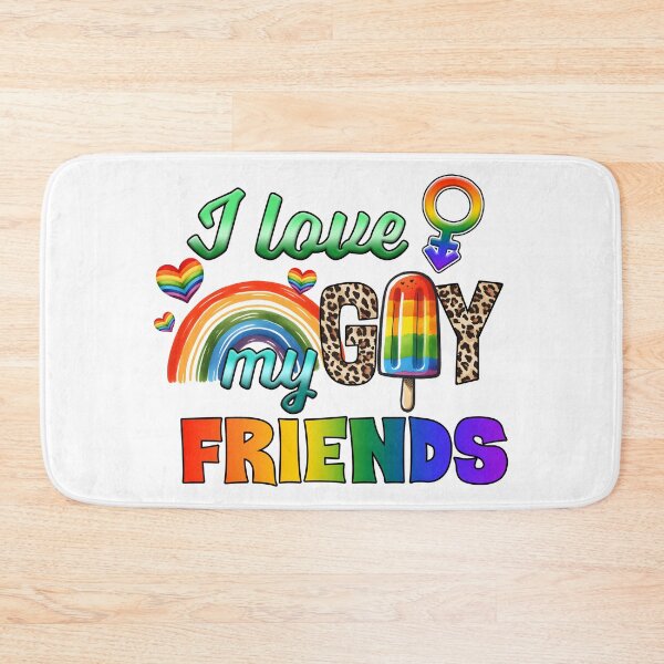 Item preview, I love my gay friends rainbow pride designed and sold by ArtHavenDesign.