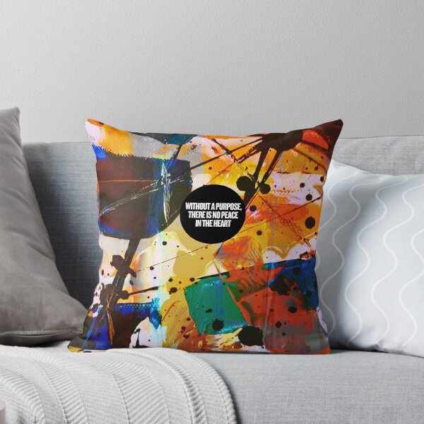 Item preview, Colorful City Art with Inspiring Quote – "Without a Purpose, There Is No Peace in the Heart" – Vibrant AI Design designed and sold by knalpot-design.