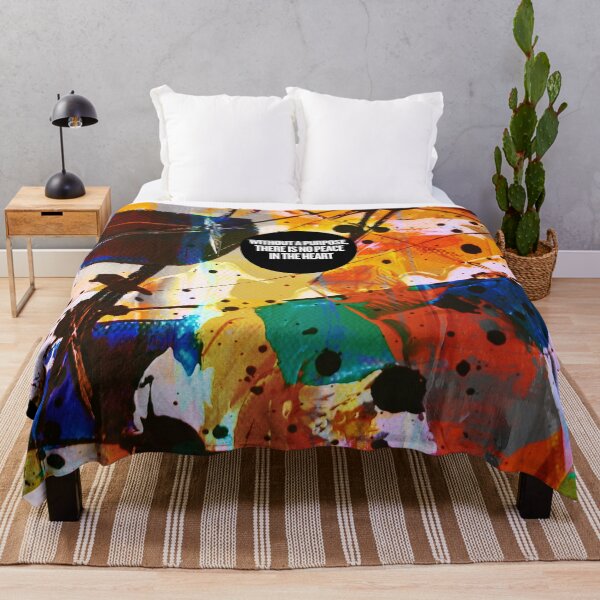 Item preview, Colorful City Art with Inspiring Quote – "Without a Purpose, There Is No Peace in the Heart" – Vibrant AI Design designed and sold by knalpot-design.